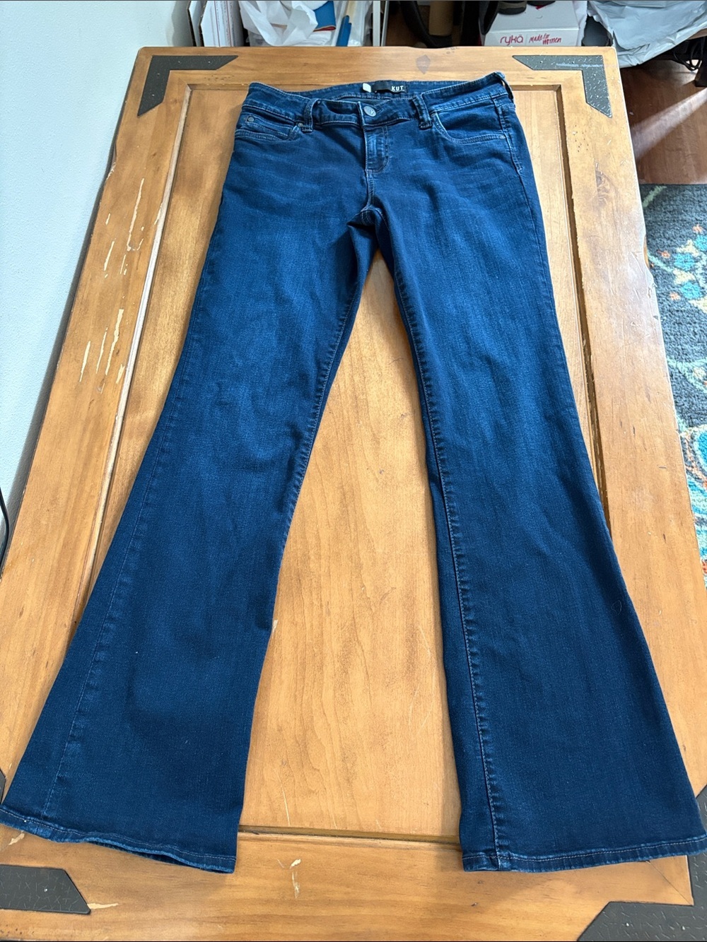 Kut from the Kloth Natalie High Rise Bootcut Dark Blue Jeans Size 10